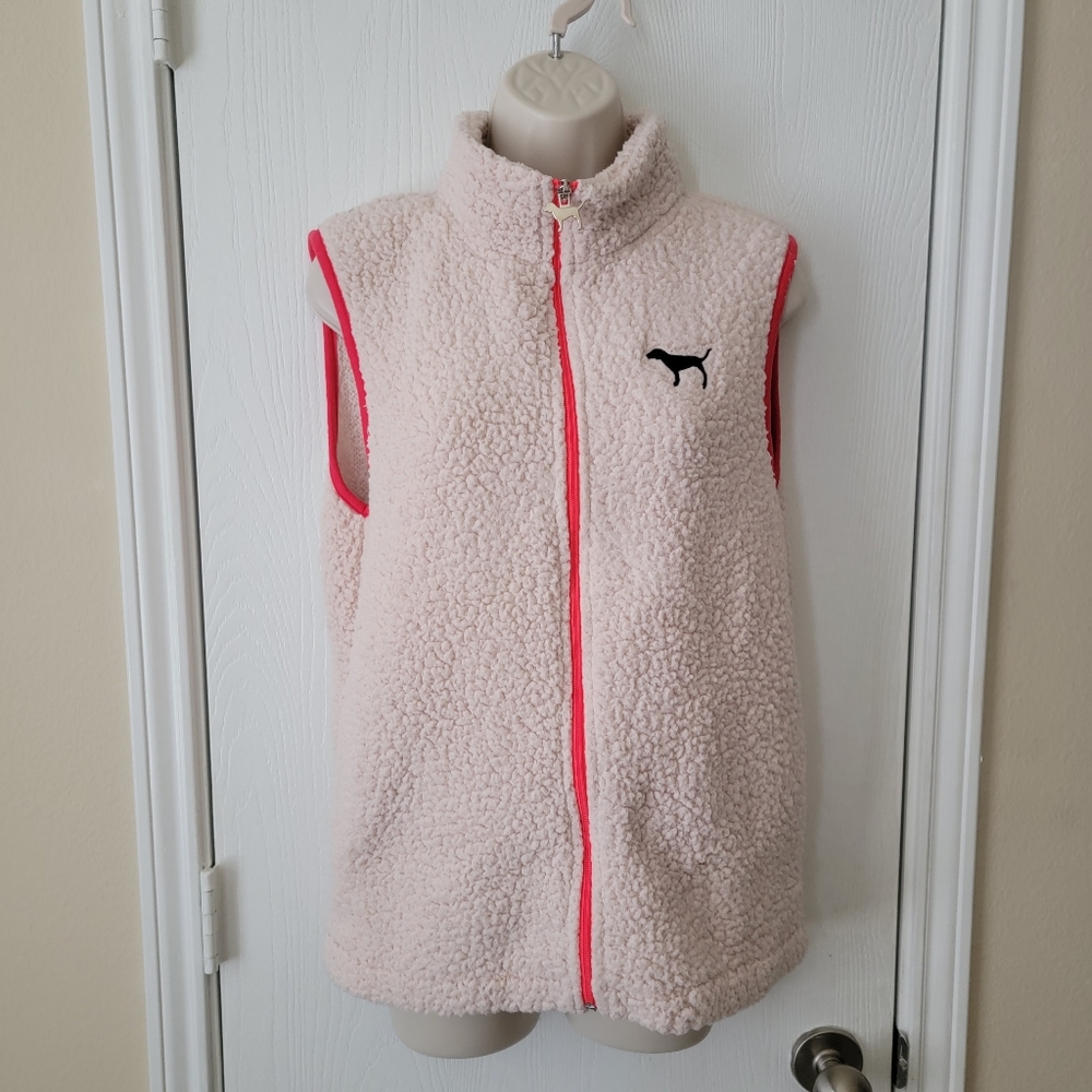 Pink Victoria's Secret Sherpa Fleece Vest